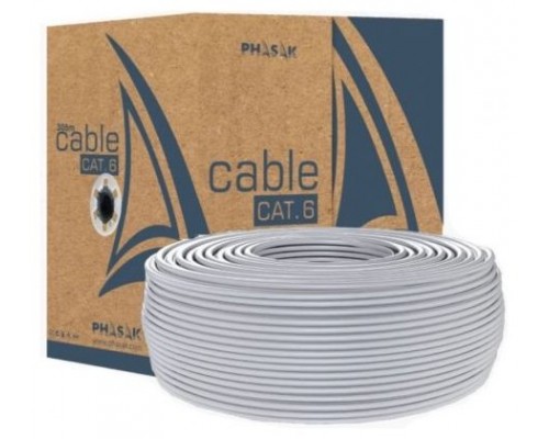 BOBINA CABLE GRIS PHASAK UTP AWG23 100m